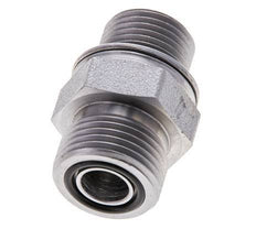 UN 13/16''-16 x M18x1.5 Verzinkter Stahl Doppelnippel ORFS 630 Bar - Hydraulisch