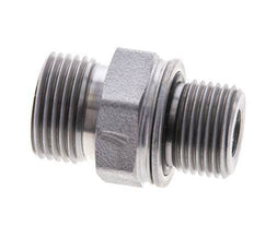 UN 13/16''-16 x M18x1.5 Verzinkter Stahl Doppelnippel ORFS 630 Bar - Hydraulisch