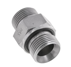 UNS 1''-14 x G 3/4'' Verzinkter Stahl Doppelnippel ORFS 400 Bar - Hydraulisch