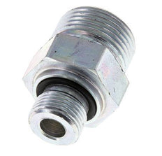 UNS 1''-14 x G 3/8'' Zinc plated Steel Double Nipple ORFS 400 Bar - Hydraulic