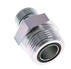 UN 1-3/16''-12 x G 1/2'' Zinc plated Steel Double Nipple ORFS 400 Bar - Hydraulic