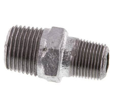 R 1/2'' x R 3/8'' Zinc plated Cast iron Double Nipple 25 Bar [2 Pieces]