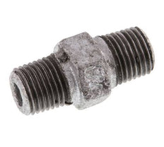 R 1/4'' Zinc plated Cast iron Double Nipple 25 Bar [2 Pieces]