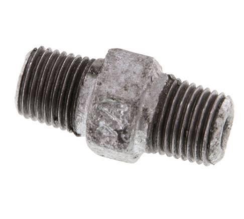 R 1/4'' Zinc plated Cast iron Double Nipple 25 Bar [2 Pieces]