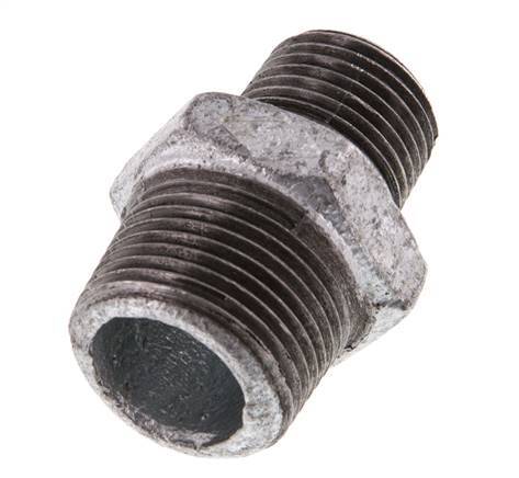 R 3/4'' x R 1/2'' Zinc plated Cast iron Double Nipple 25 Bar [2 Pieces]