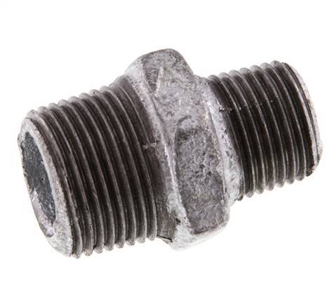 R 3/4'' x R 1/2'' Zinc plated Cast iron Double Nipple 25 Bar [2 Pieces]