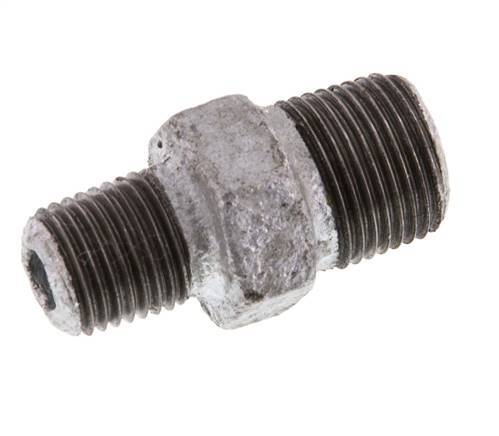 R 3/8'' x R 1/4'' Zinc plated Cast iron Double Nipple 25 Bar [2 Pieces]