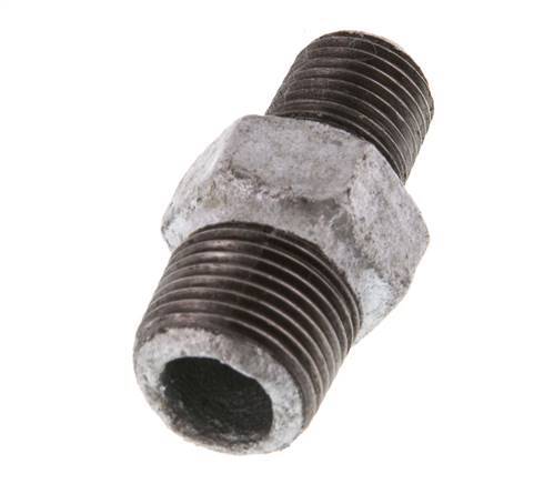 R 3/8'' x R 1/4'' Zinc plated Cast iron Double Nipple 25 Bar [2 Pieces]