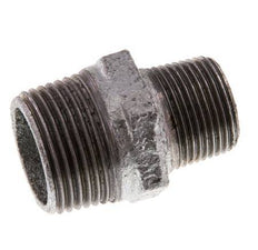 R 1'' x R 3/4'' Zinc plated Cast iron Double Nipple 25 Bar [2 Pieces]