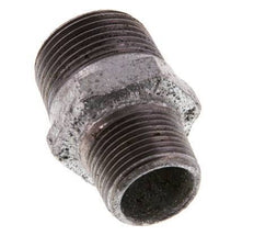 R 1'' x R 3/4'' Zinc plated Cast iron Double Nipple 25 Bar [2 Pieces]