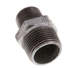 R 1'' x R 3/4'' Zinc plated Cast iron Double Nipple 25 Bar [2 Pieces]