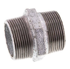 R 1 1/2'' Zinc plated Cast iron Double Nipple 25 Bar [2 Pieces]