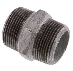 R 1 1/4'' Zinc plated Cast iron Double Nipple 25 Bar [2 Pieces]