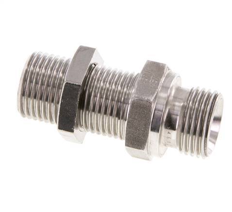 G 1/2'' Edelstahl Bulkhead Doppelnippel 350 Bar - Hydraulisch