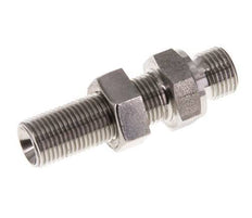 G 1/8'' Stainless steel Bulkhead Double nipple 475 Bar - Hydraulic