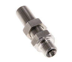G 1/8'' Stainless steel Bulkhead Double nipple 475 Bar - Hydraulic