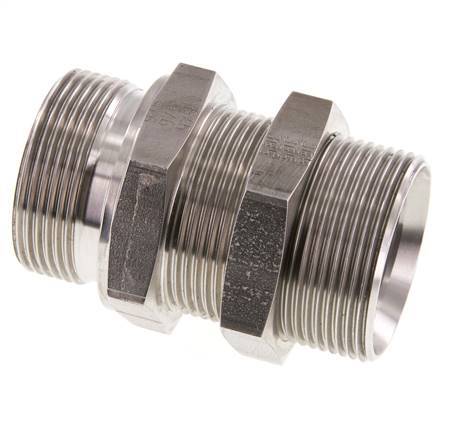 G 1 1/2'' Edelstahl Schottwand Doppelnippel 190 Bar - Hydraulisch