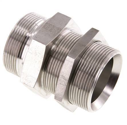 G 2'' Edelstahl Schottwand Doppelnippel 175 Bar - Hydraulisch