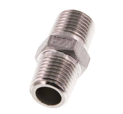 R 1/4'' Stainless steel Double Nipple 16 Bar [2 Pieces]