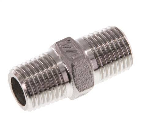 R 1/4'' Stainless steel Double Nipple 16 Bar [2 Pieces]