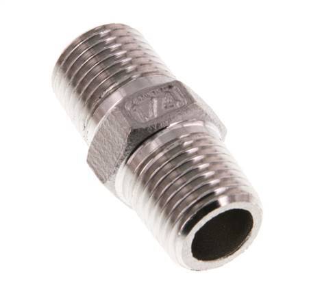 R 1/4'' Stainless steel Double Nipple 16 Bar [2 Pieces]