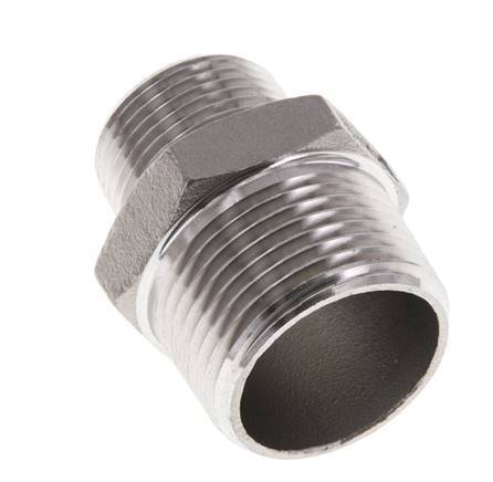 3/4'' NPT x 1'' NPT Edelstahl-Doppelnippel 16 bar