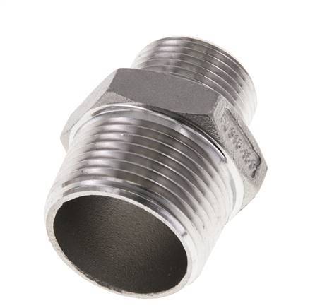 3/4'' NPT x 1'' NPT Edelstahl-Doppelnippel 16 bar