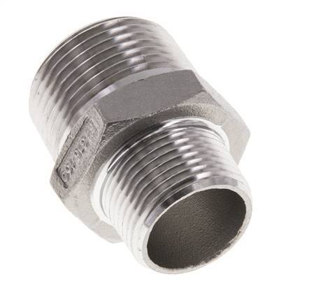 3/4'' NPT x 1'' NPT Edelstahl-Doppelnippel 16 bar