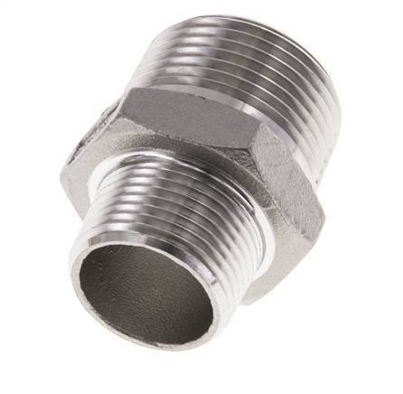 3/4'' NPT x 1'' NPT Edelstahl-Doppelnippel 16 bar