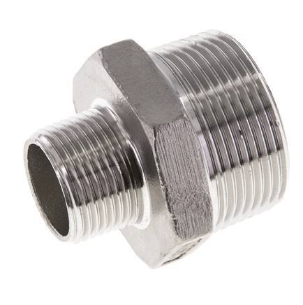 3/4'' NPT x 1 1/4'' NPT Edelstahl Doppelnippel 16 bar