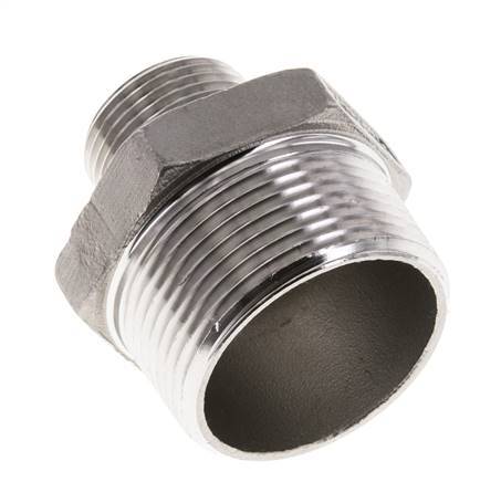3/4'' NPT x 1 1/4'' NPT Edelstahl Doppelnippel 16 bar