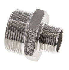 3/4'' NPT x 1 1/4'' NPT Edelstahl Doppelnippel 16 bar