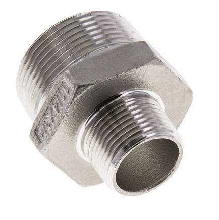 3/4'' NPT x 1 1/4'' NPT Edelstahl Doppelnippel 16 bar