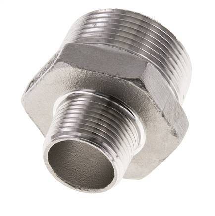 3/4'' NPT x 1 1/4'' NPT Edelstahl Doppelnippel 16 bar