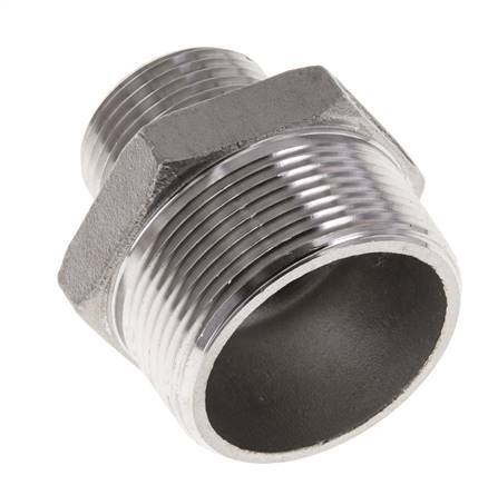 1'' NPT x 1 1/2'' NPT Edelstahl-Doppelnippel 16 bar