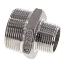 1'' NPT x 1 1/2'' NPT Edelstahl-Doppelnippel 16 bar