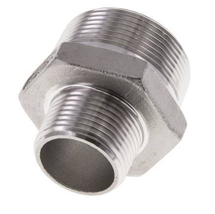 1'' NPT x 1 1/2'' NPT Edelstahl-Doppelnippel 16 bar