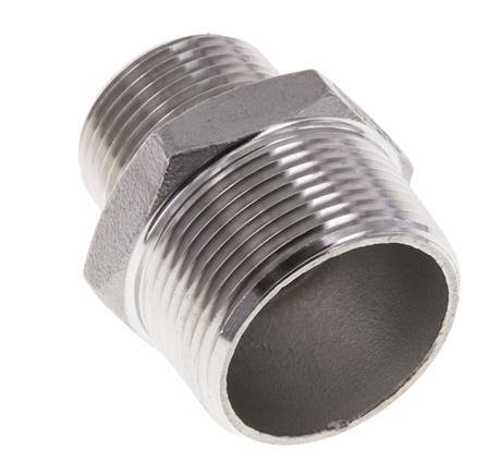 1'' NPT x 1 1/4'' NPT Edelstahl Doppelnippel 16 bar