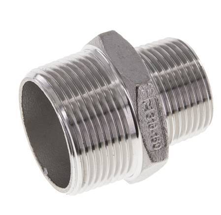1'' NPT x 1 1/4'' NPT Edelstahl Doppelnippel 16 bar