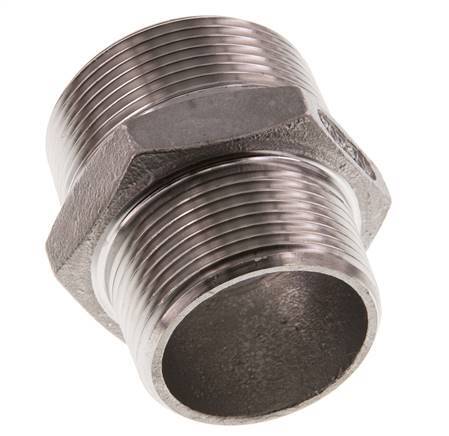 R 1 1/2'' x R 1 1/4'' Stainless steel Double Nipple 16 Bar