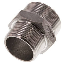 R 1 1/2'' x R 1 1/4'' Stainless steel Double Nipple 16 Bar
