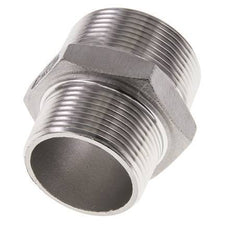 1 1/4'' NPT x 1 1/2'' NPT Edelstahl-Doppelnippel 16 bar