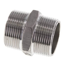 1 1/4'' NPT Edelstahl Doppelnippel 16 bar