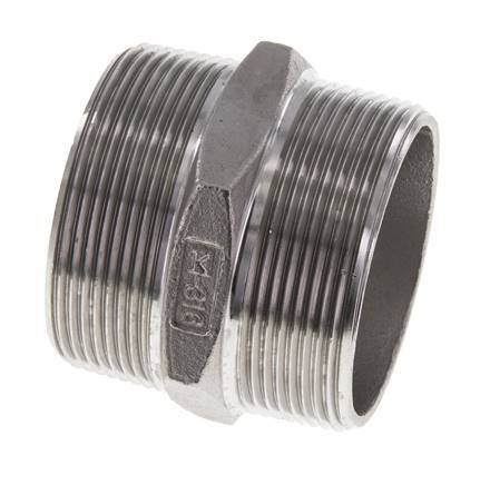2'' NPT Edelstahl Doppelnippel 16 bar