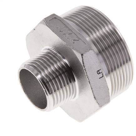 R 2'' x R 1'' Stainless steel Double Nipple 16 Bar