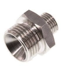 G 1/2'' x G 1/4'' Doppelnippel aus Edelstahl 40 bar