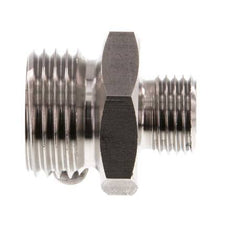 G 1/2'' x G 1/4'' Doppelnippel aus Edelstahl 40 bar