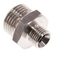 G 1/2'' x G 1/4'' Doppelnippel aus Edelstahl 40 bar