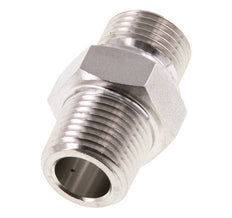 1/2'' NPT x G 1/2'' Edelstahl Doppelnippel 40 Bar - Hydraulik