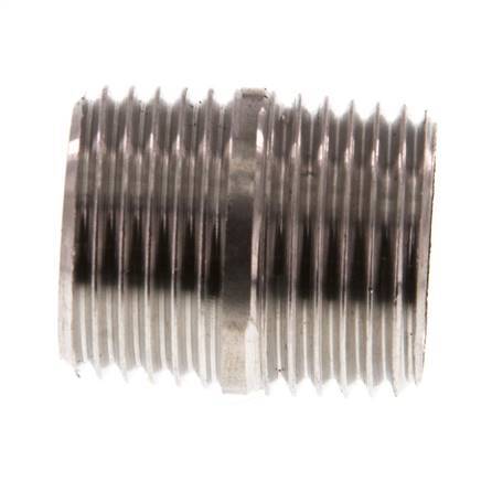 R 1/2'' Stainless steel Double Pipe Nipple 20 Bar DIN 2982 - 25mm [2 Pieces]